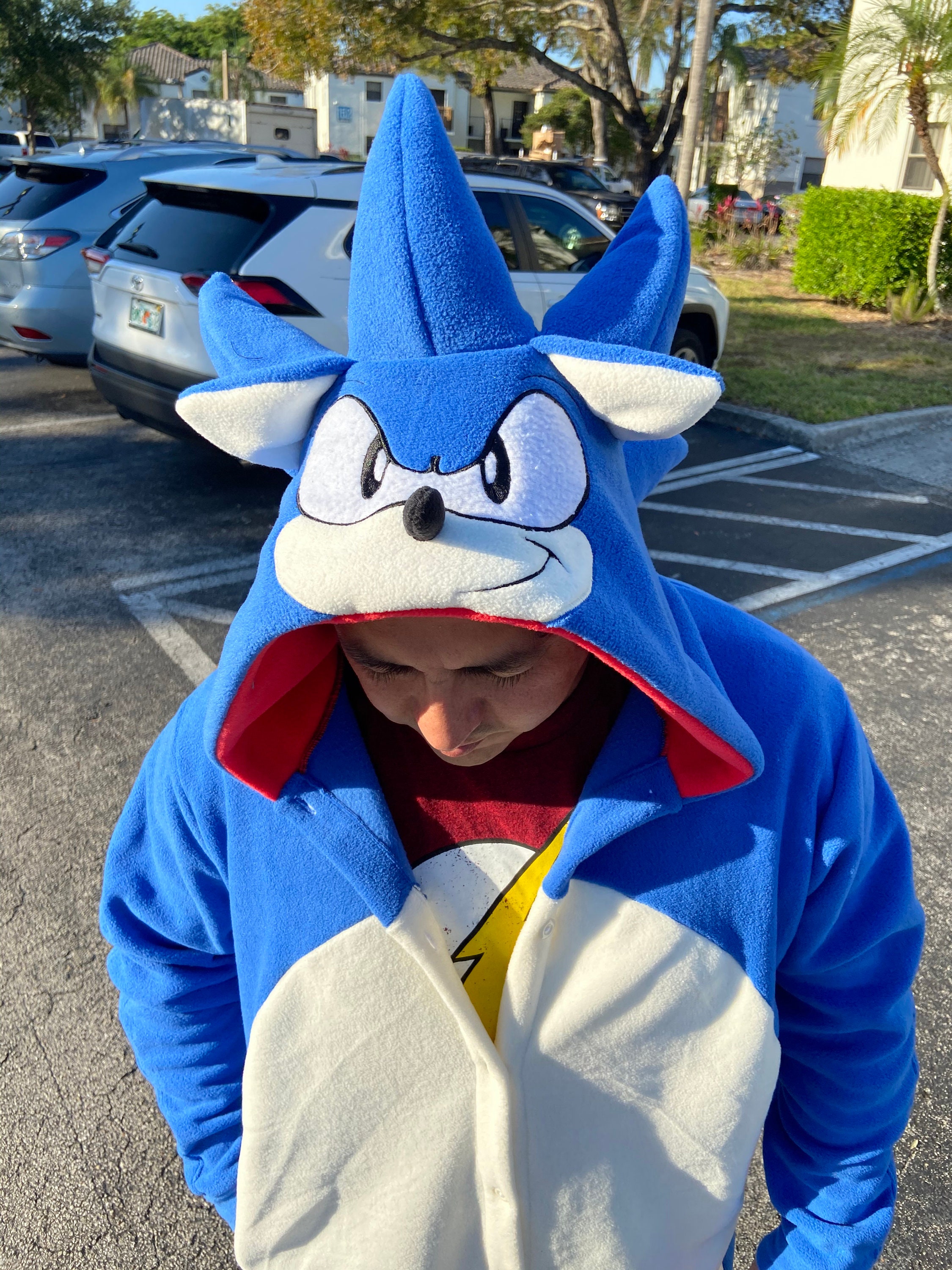 Sonic Kigurumi Pajama, Cosplay Sonic Perfect for Christmas Gift