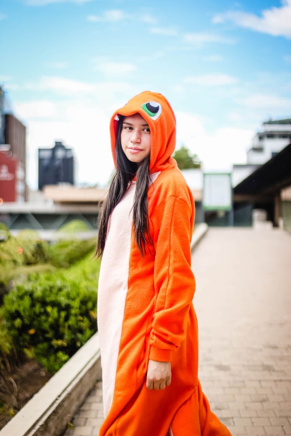 Charmander pokemon Kigurumi Pajamas Perfect Gift Birthday Gift Pokemon Merch Cosplay Adult Size Big Size Charizard Orange Dinosaur 2024 Etsy Canada