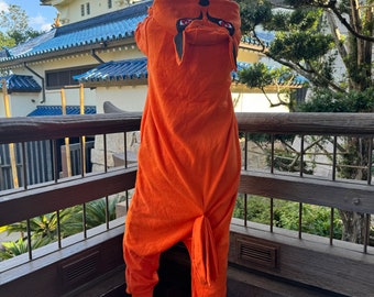 Fox 9 tails pajamas/Fox orange cosplay/Custom Gift anime fox /Birthday Gift/fox merch plus size/cosplay/ fox kigurumi/ Anime