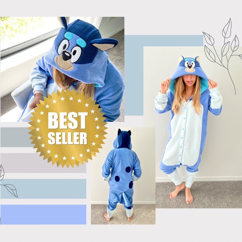 Bluey Pijama disfraz cosplay de Etsy México