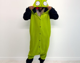 Green Robot Kigurumi Pajamas – Ultra-soft Fleece Cosplay, Couple