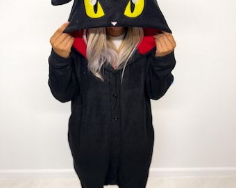 Blue Glow Fox Kigurumi Pajamas – Ultra-Soft Fleece for Loungewear, Cosplay and Sleepwear | Fantasy Creature Design