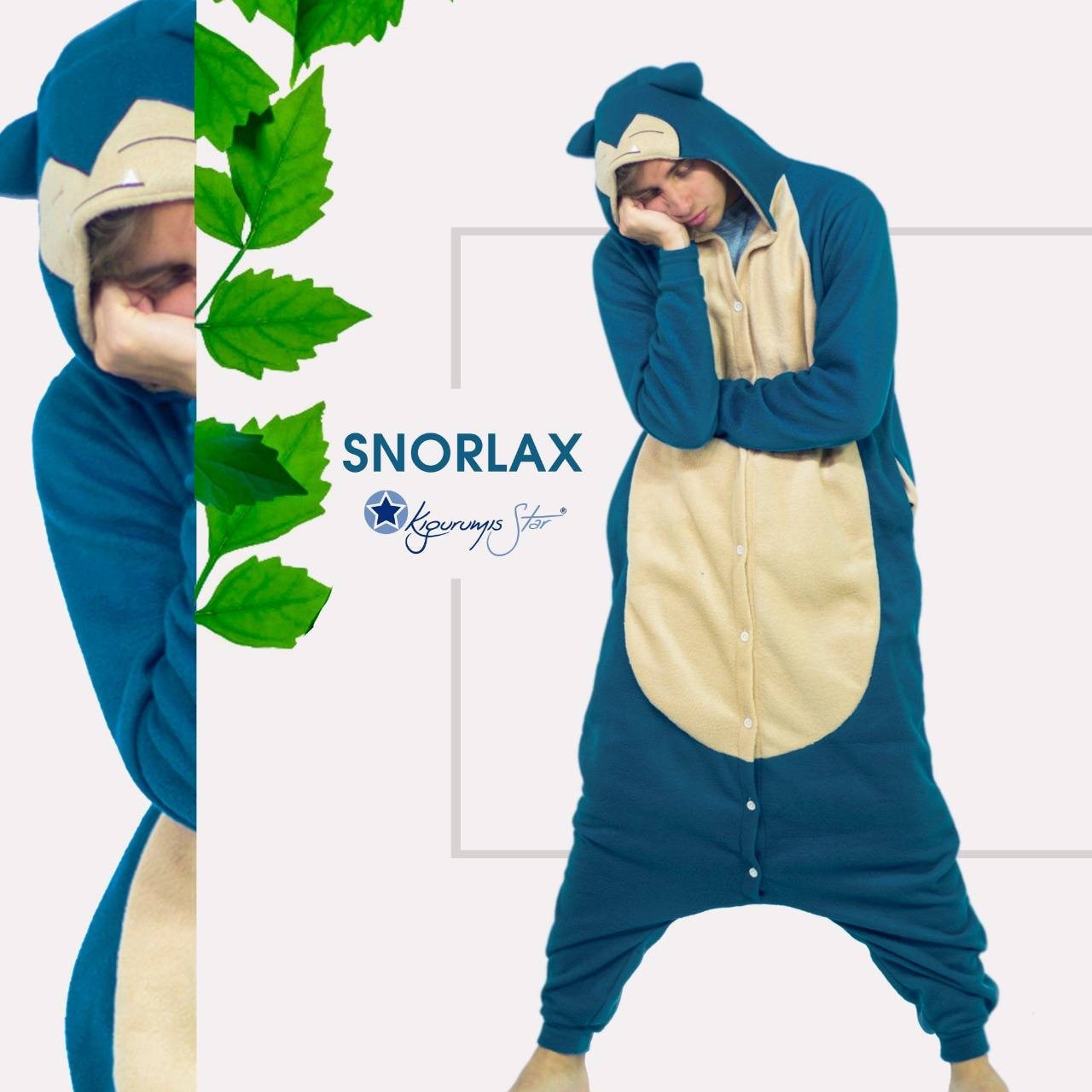 Snorlax Pokemon Kigurumi Pajama Snorlax for Adult All Sizes Big