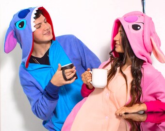 Angel Stitch Kigurumi PAJAMA Cosplay Angel Pijama Costume Stitch Adult Costume Disney Ohana Costume Perfect Gift christmas Etsy UK