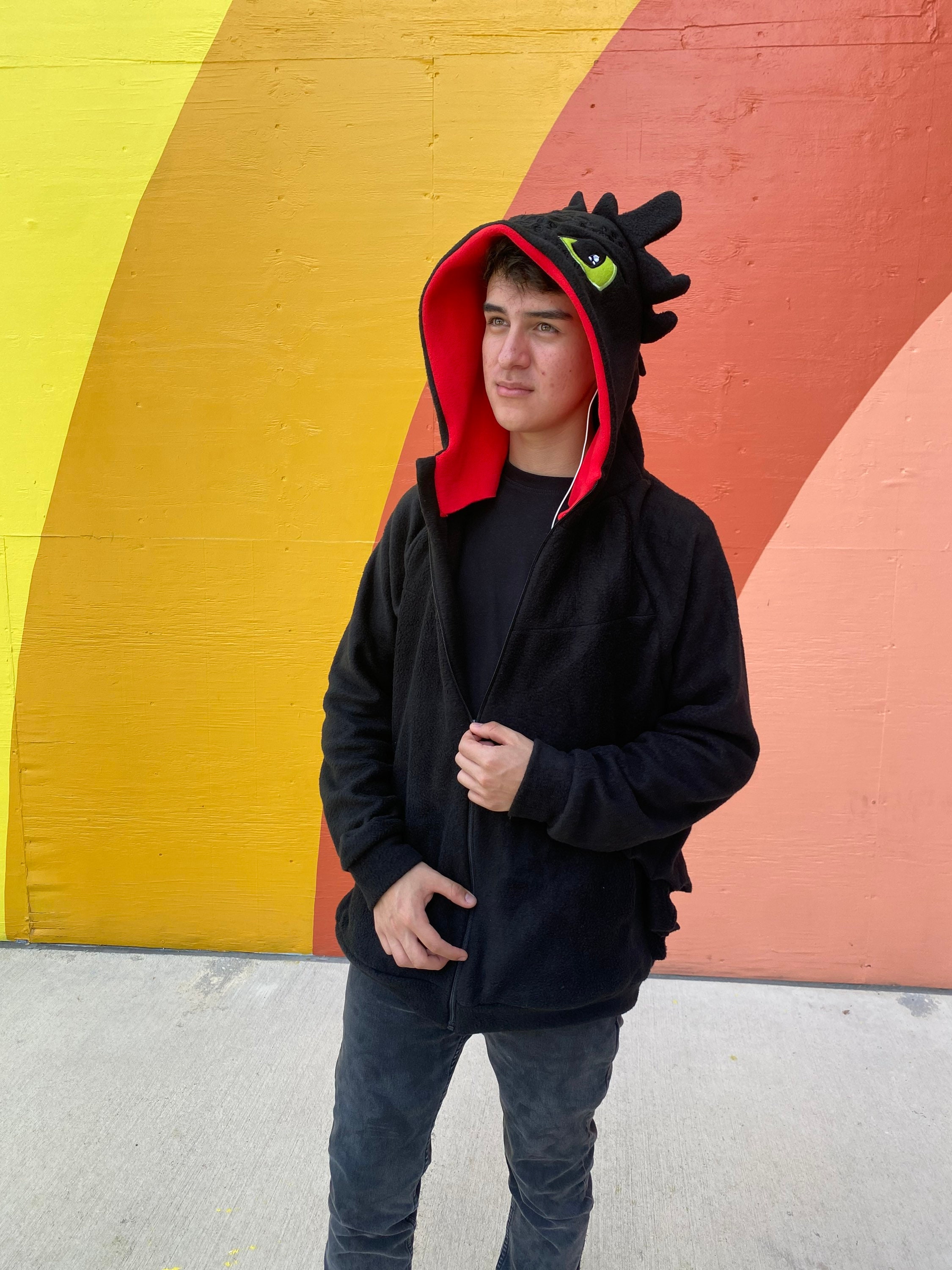 Black Dragon Hoodie for Adults – Embroidered Cosplay Jacket Black Dragon Hoodie for Adults – Embroidered Cosplay Jacket