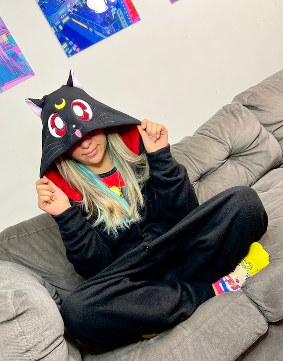 Sailor Moon black Cat Pajama Kigurumi Perfect Gif costume Party christmas Gift 2024 Etsy UK