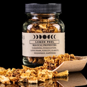 LEMON PEEL - Witchcraft Curio Herbs For Spellwork, Apothecary Root herbs, Natural Curio Spell Herbs
