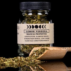 LEMON VERBENA - Witchcraft Spell Herb Jar For Spellwork - Apothecary Curio