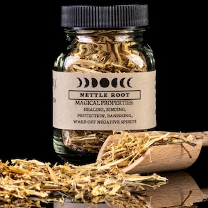 NETTLE ROOT - Witchcraft Spell Herb Jar For Spellwork - Apothecary Curio