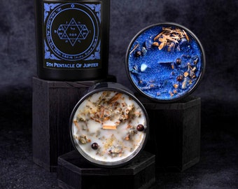 PSYCHIC POWERS King Solomon 5th Pentacle of Jupiter Ritual Candle