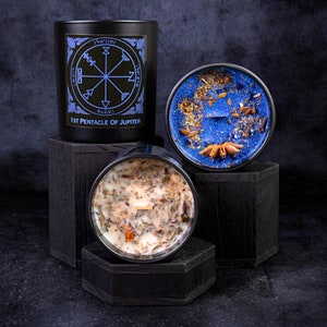 BUSINESS SUCCESS & ABUNDANCE King Solomon 1st Pentacle Of Jupiter Ritual Candle Kit