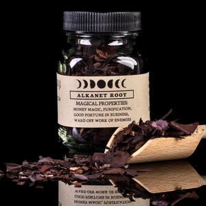 ALKANET ROOT - Witchcraft Spell Herb Jar For Spellwork - Apothecary Curio
