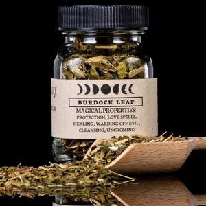 BURDOCK Leaf - Witchcraft Curio Herbs For Spellwork, Apothecary Root herbs, Natural Spell Herb Jars