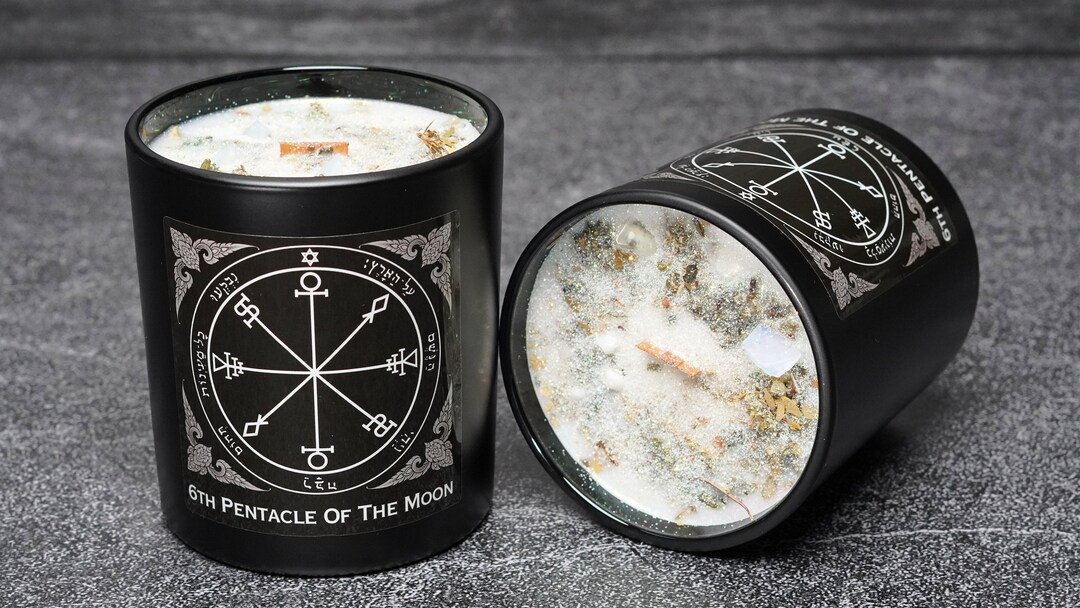 POVERTY PROTECTION King Solomon 6th Pentacle of the Moon Ritual Candle ...