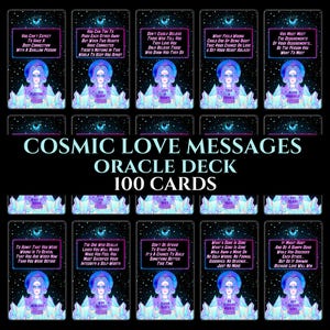 COSMIC Love Messages Oracle Deck (100 kaarten) ongefilterde waarheid