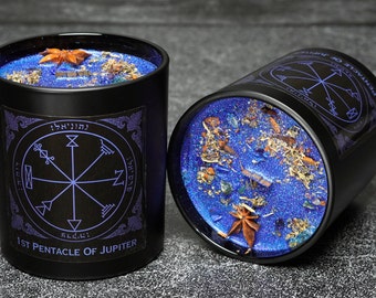 SUCCESS & ABUNDANCE King Solomon 1st Pentacle Of Jupiter Ritual Candle Kit