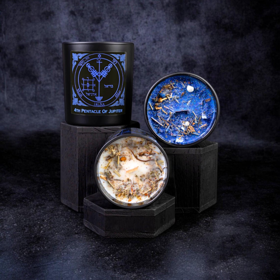 WEALTH & RESPECT King Solomon 4th Pentacle of Jupiter Ritual Candle Kit ...