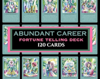 ABUNDANT CAREER & Finance Fortune Telling Oracle Deck, Money Moves, Business, Entrepreneurs and More!