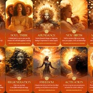 Baraja de Oráculo de la Sabiduría del SOL SAGRADO, para Lecturas de Amor y Carrera