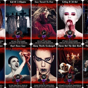 geht bald in den Ruhestand! TWIN FLAME versteckte Wahrheiten Orakel Deck (100 Karten) Vampire Gothic Edition