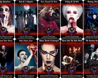 Retiring Soon! TWIN FLAME hidden truths Oracle Deck (100 cards) Vampire Gothic Edition