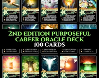 2nd Edition Purposeful Career Oracle Deck (100 Cards) Money Moves, Abundance, Finances