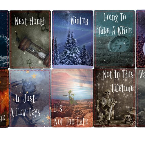 Cosmic Timing Oracle Deck. Time Predictions Oracle Cards Etsy