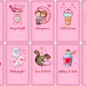 SWEET Romance (100 carte) Mazzo di Oracoli Rosa, Tarocchi Rosa