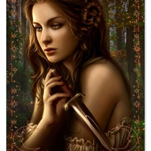 May include: A tarot card featuring a woman holding a dagger. The card is titled "Betrayal" and includes the text "Their fleeting heart will only end up betraying you in the end, your soul deserves better".