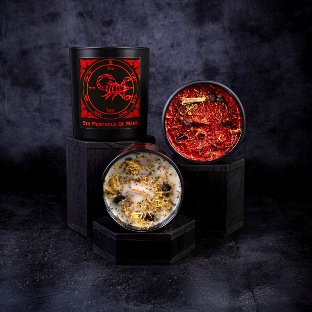SPIRITUAL PROTECTION King Solomon 5th Pentacle of Mars Ritual Candle ...
