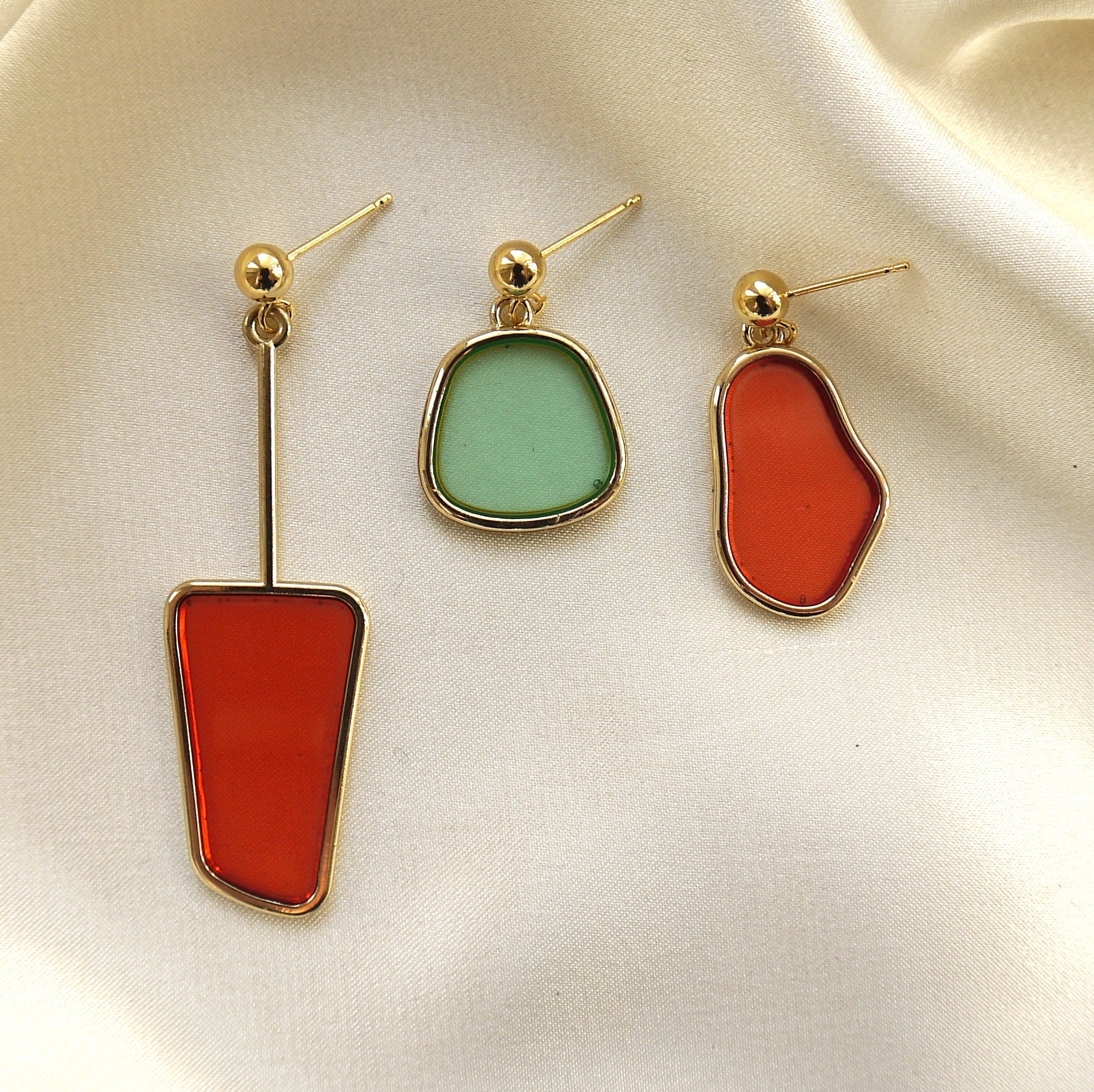 mismatched earring set