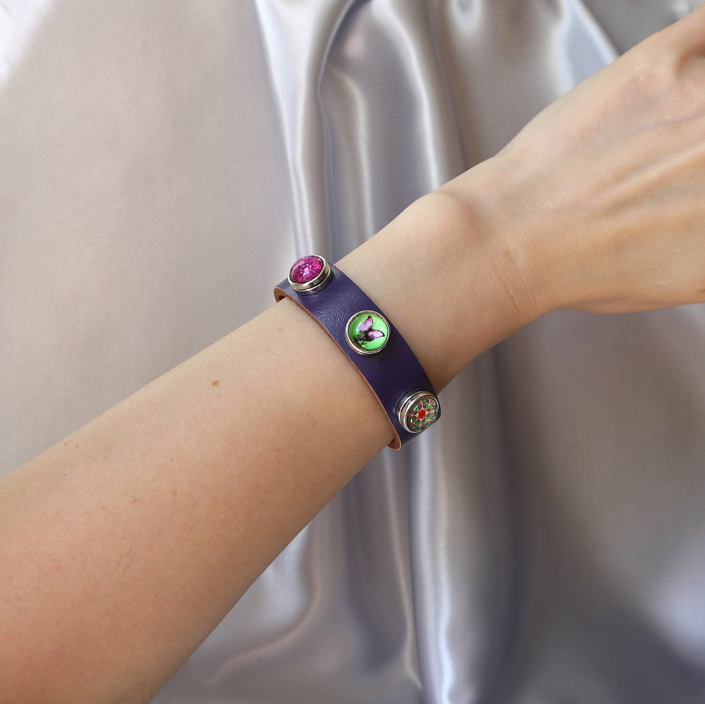 Snap Button Leather Bracelets for Kids and Women Small 12mm Etsy