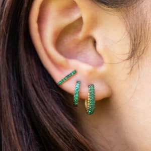 Emerald Bar Earrings -  Ireland