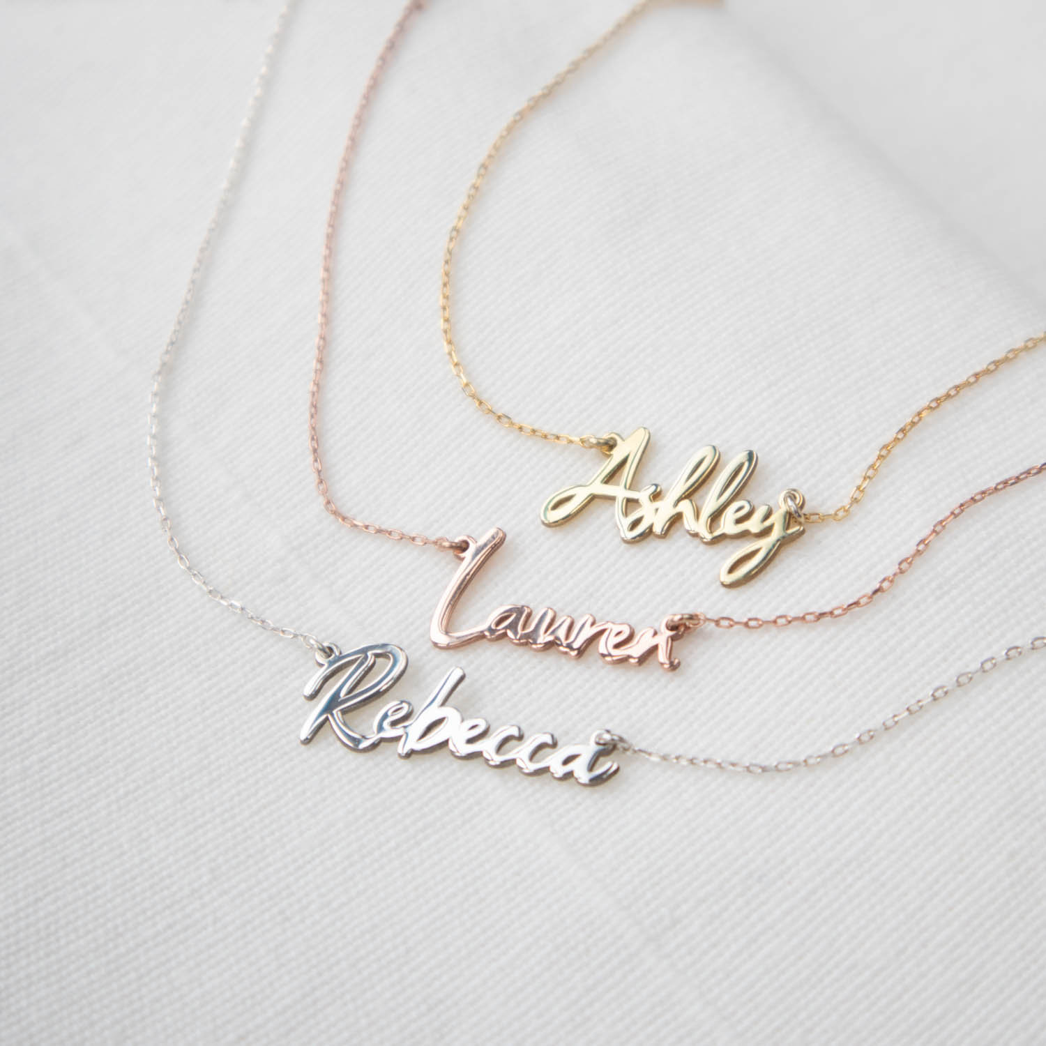 Name Necklace Gold Sterling - Etsy 