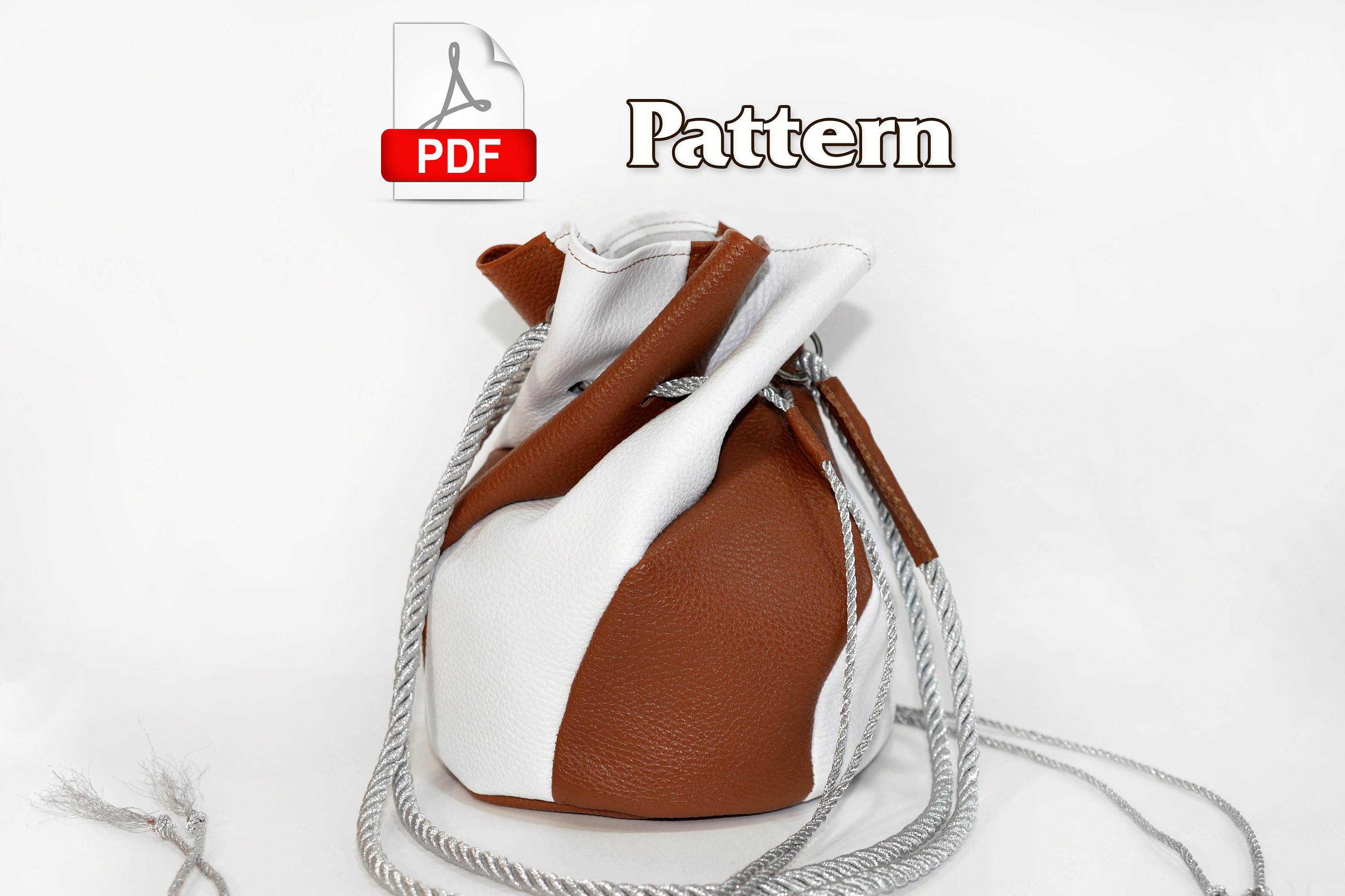 Leather Drawstring Bucket Bag Pattern Tutorial Etsy
