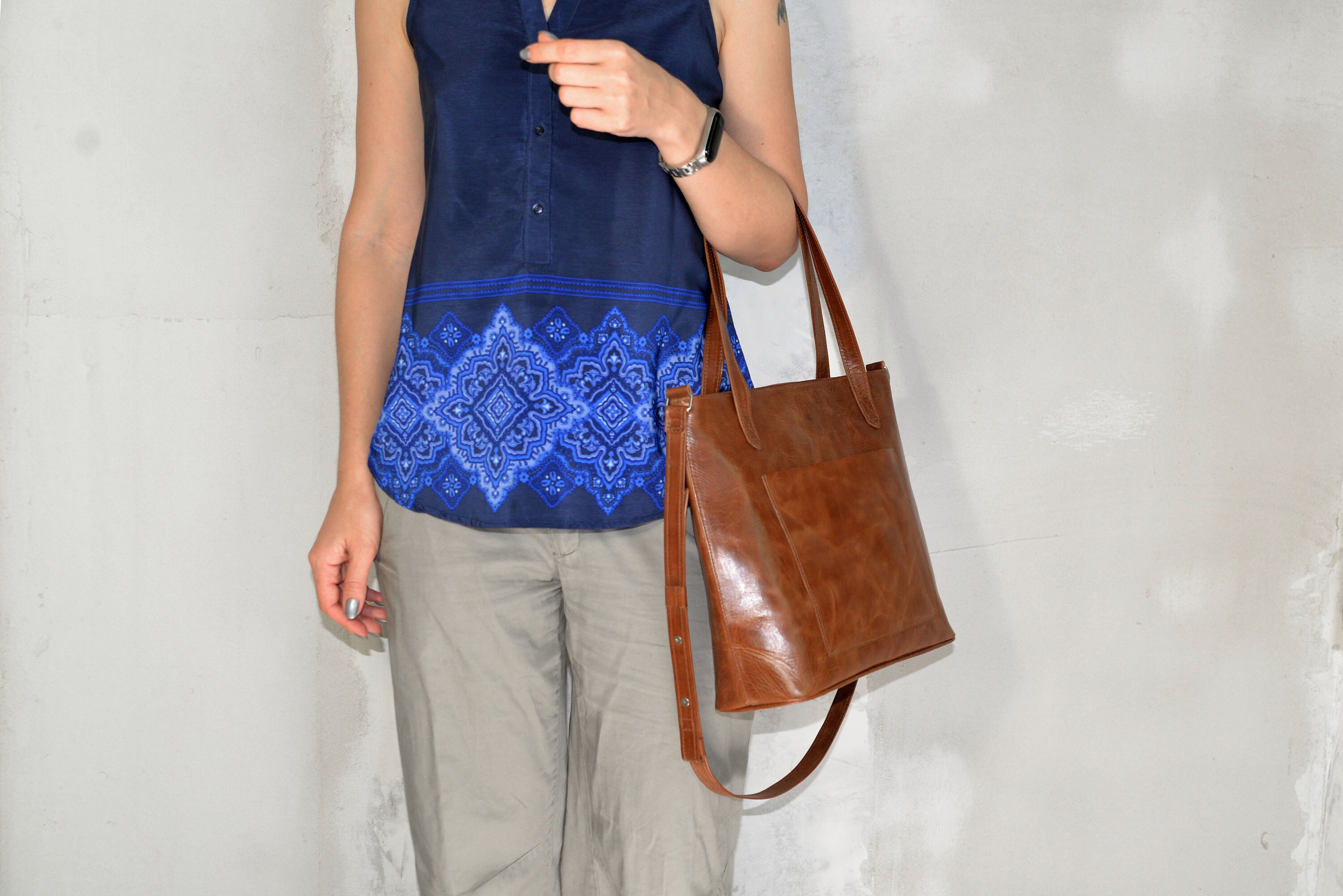 Leather Tote Bag Pattern Tutorial Etsy