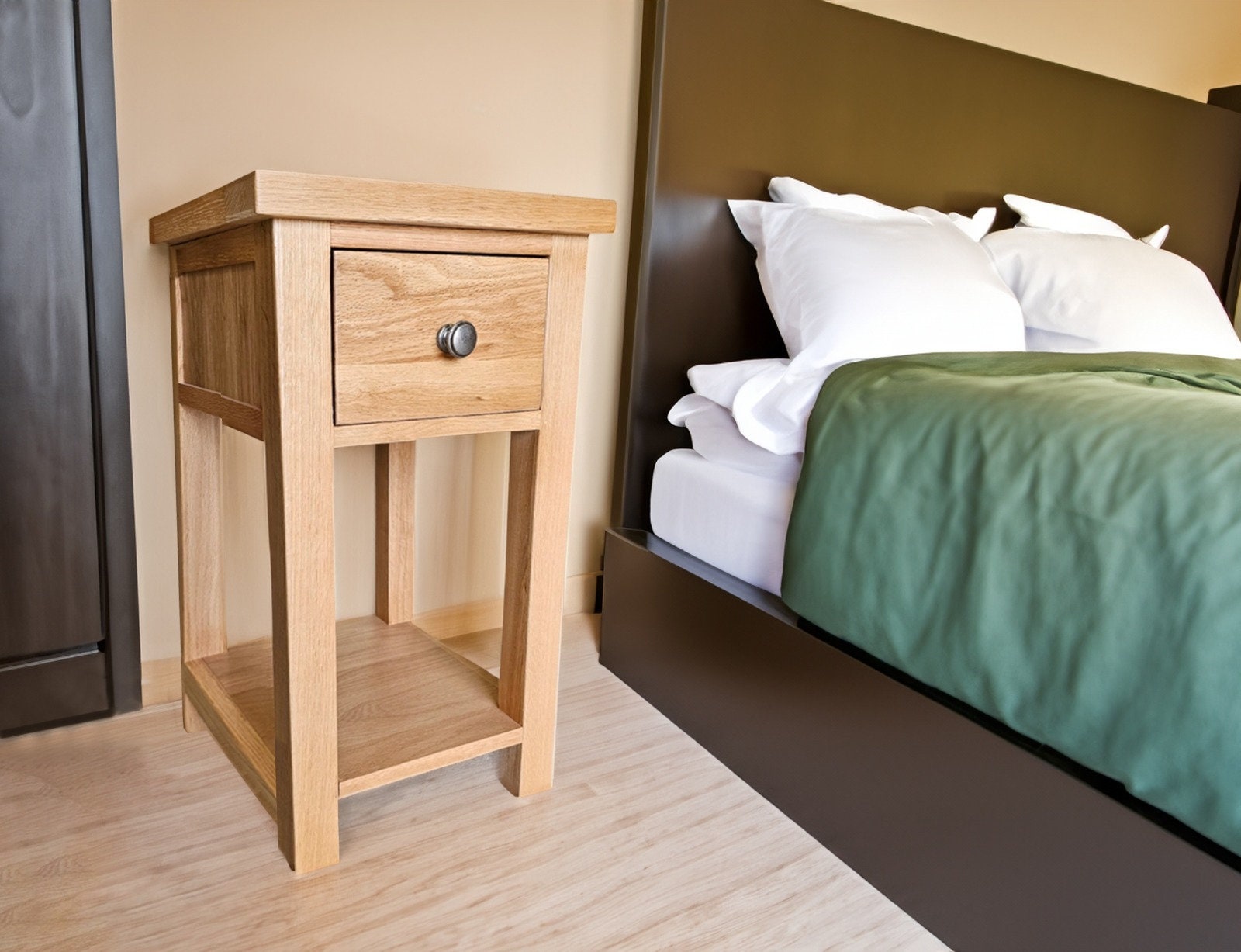 Small tall 2024 bedside table