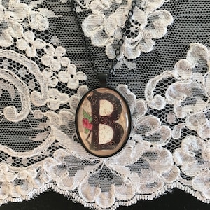 Monogrammed B Pendant Necklace - Alphabet Jewelry - Vintage-Style B Necklace - Personalized Jewelry for Girls - Bridesmaid Gifts