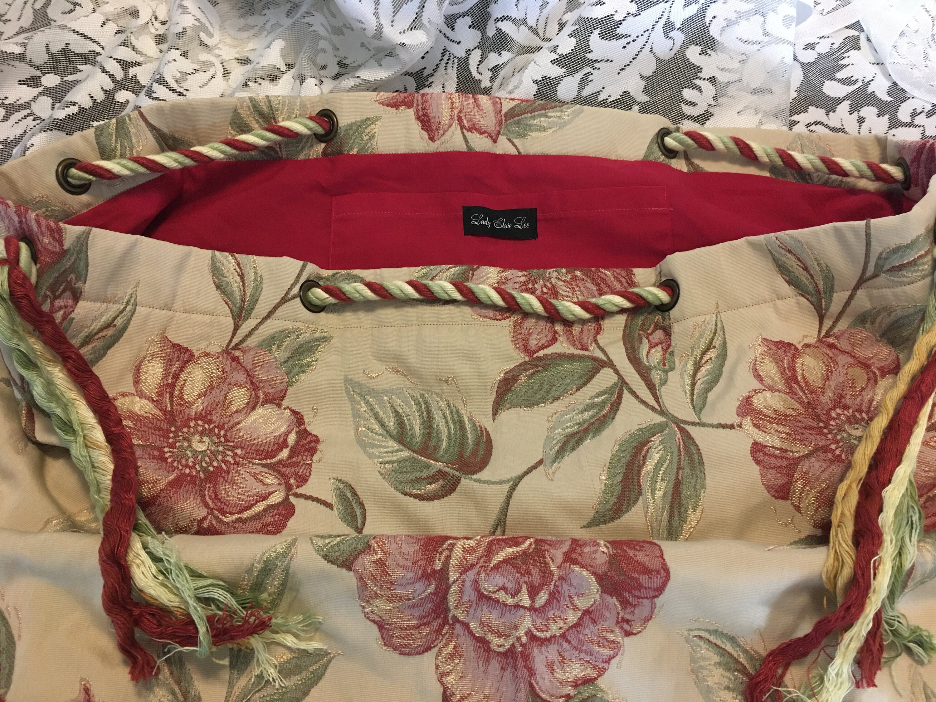 Handmade Floral Victorian Carpet Bag. Overnight Travel Bag. Etsy