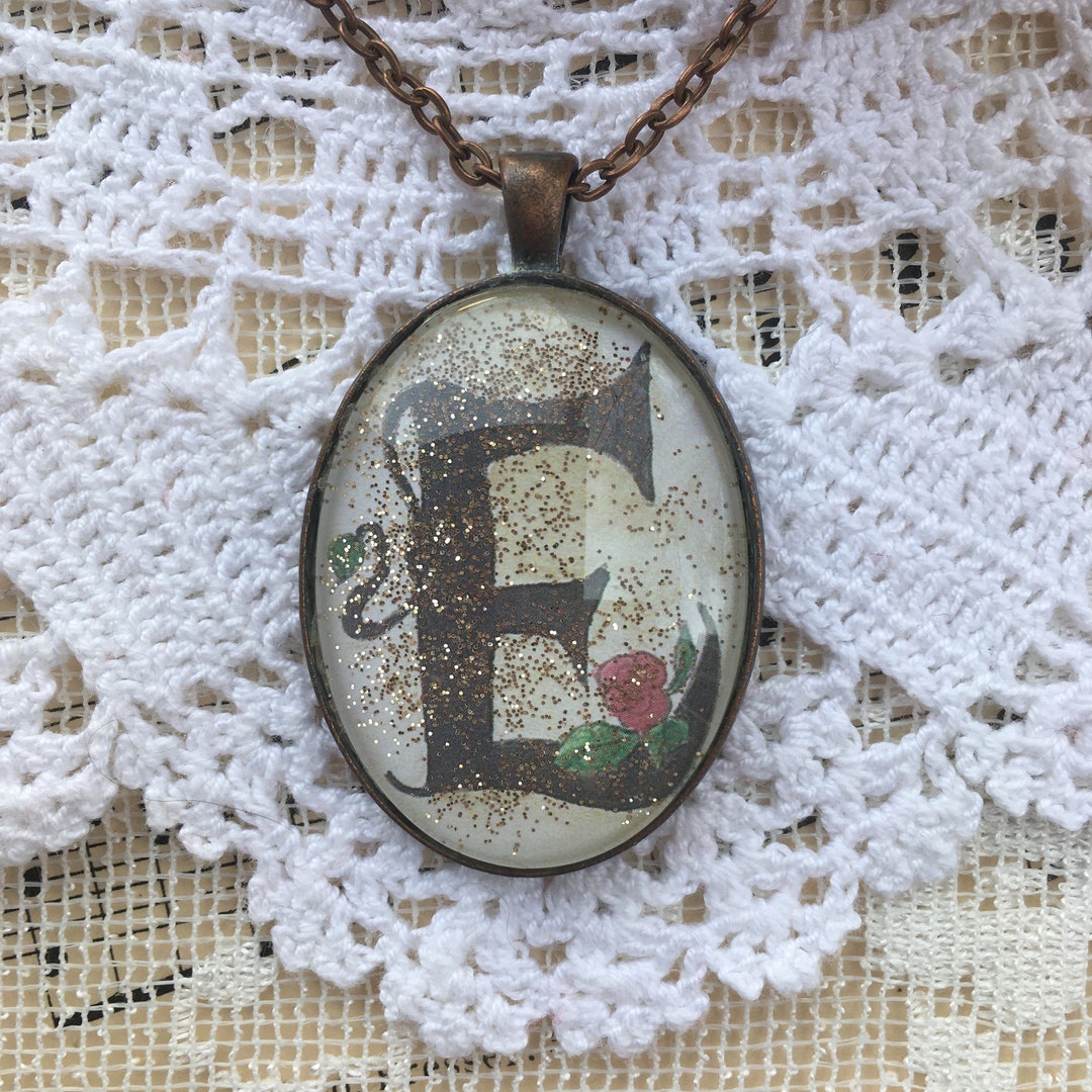 Personalized Necklace Letter E Jewelry Bridesmaid Etsy