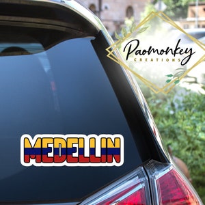 Medellin Colombia Decal: Vinyl Sticker for Car, Laptop, Window