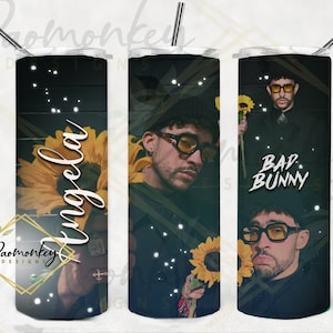 Bad Bunny Themed | Custom 20oz Tumbler | Sublimation | Perfect Gift | * Personalized Custom Gift *