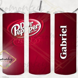 Dr Pepper Lover Can Themed | DrPepper | Custom 20oz Tumbler | Sublimation | Perfect Gift | * Personalized Custom Gift *