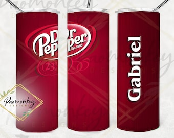 Personalized Dr Pepper Can Tumbler: Custom 20oz Stainless Steel Gift