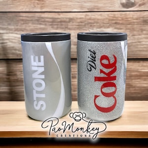 Custom Diet Coke Can Cooler Tumbler with Name | Personalized Drinkware Gift | Unique Custom Gift for Any Occasion