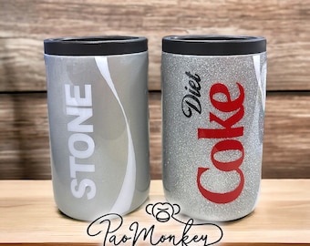 Personalized Diet Coke Can Cooler Tumbler: Custom Drinkware Gift