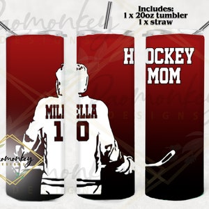 Personalized Hockey Player 20oz Tumbler: Custom Sports Gift