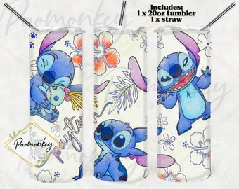 Stitch Tumbler: Custom 20oz Sublimation Stainless Steel Gift