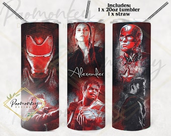 Avengers Tumbler: Personalized Superhero Gift, 20oz Stainless Steel