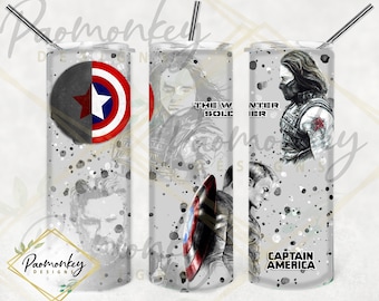 Captain America & Winter Soldier Tumbler: Personalized Avengers Gift